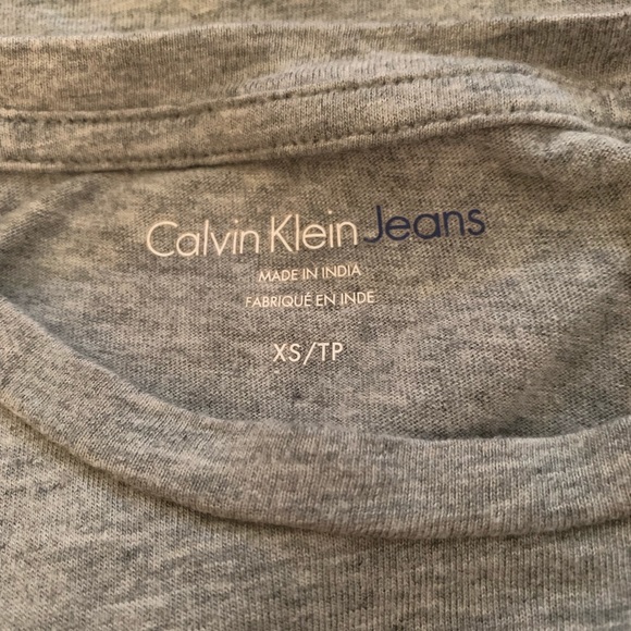Calvin Klein | Grey & White Short Sleeve T-Shirt - Picture 5 of 8